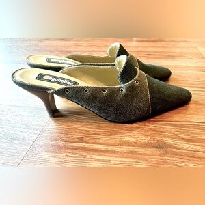 Seychelles denim kitten heel mule